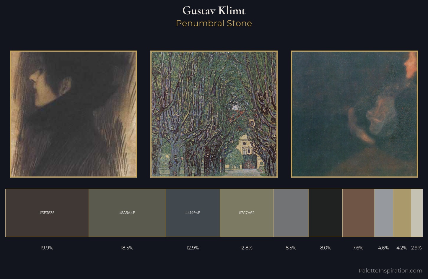 Gustav Klimt Palette 13 — Penumbral Stone