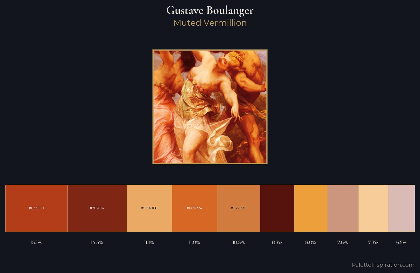 Gustave Boulanger Palette 1 — Muted Vermillion