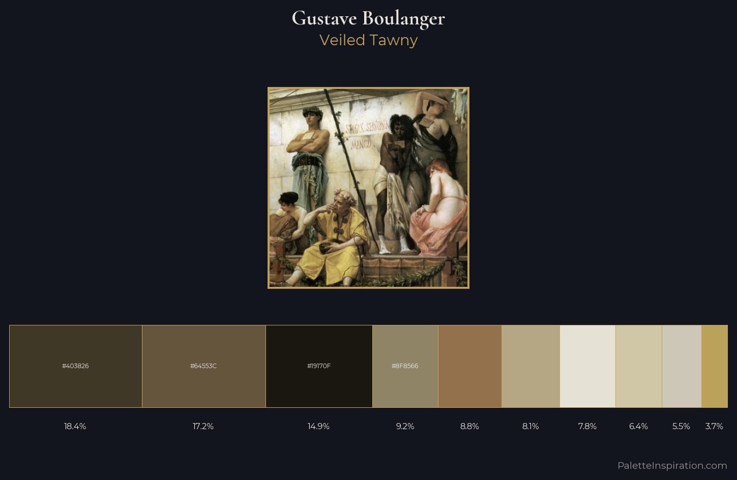 Gustave Boulanger Palette 2 — Veiled Tawny