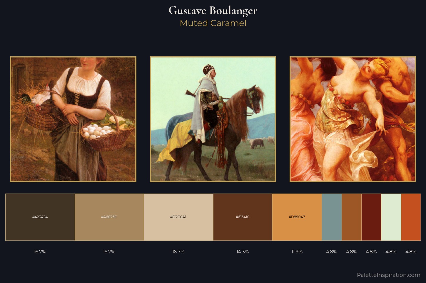 Gustave Boulanger Master Palette — Muted Caramel