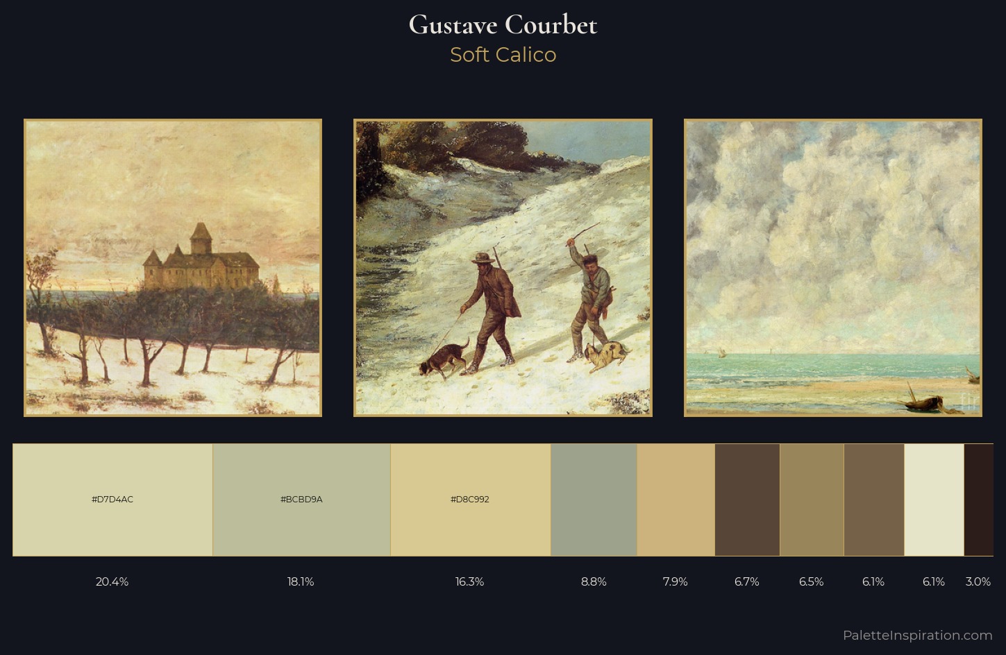 Gustave Courbet Palette 1 — Soft Calico
