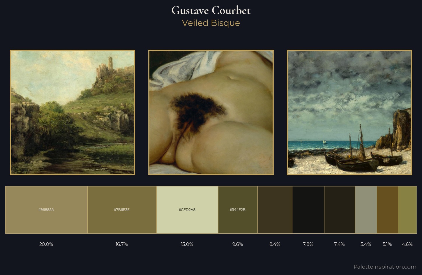 Gustave Courbet Palette 12 — Veiled Bisque