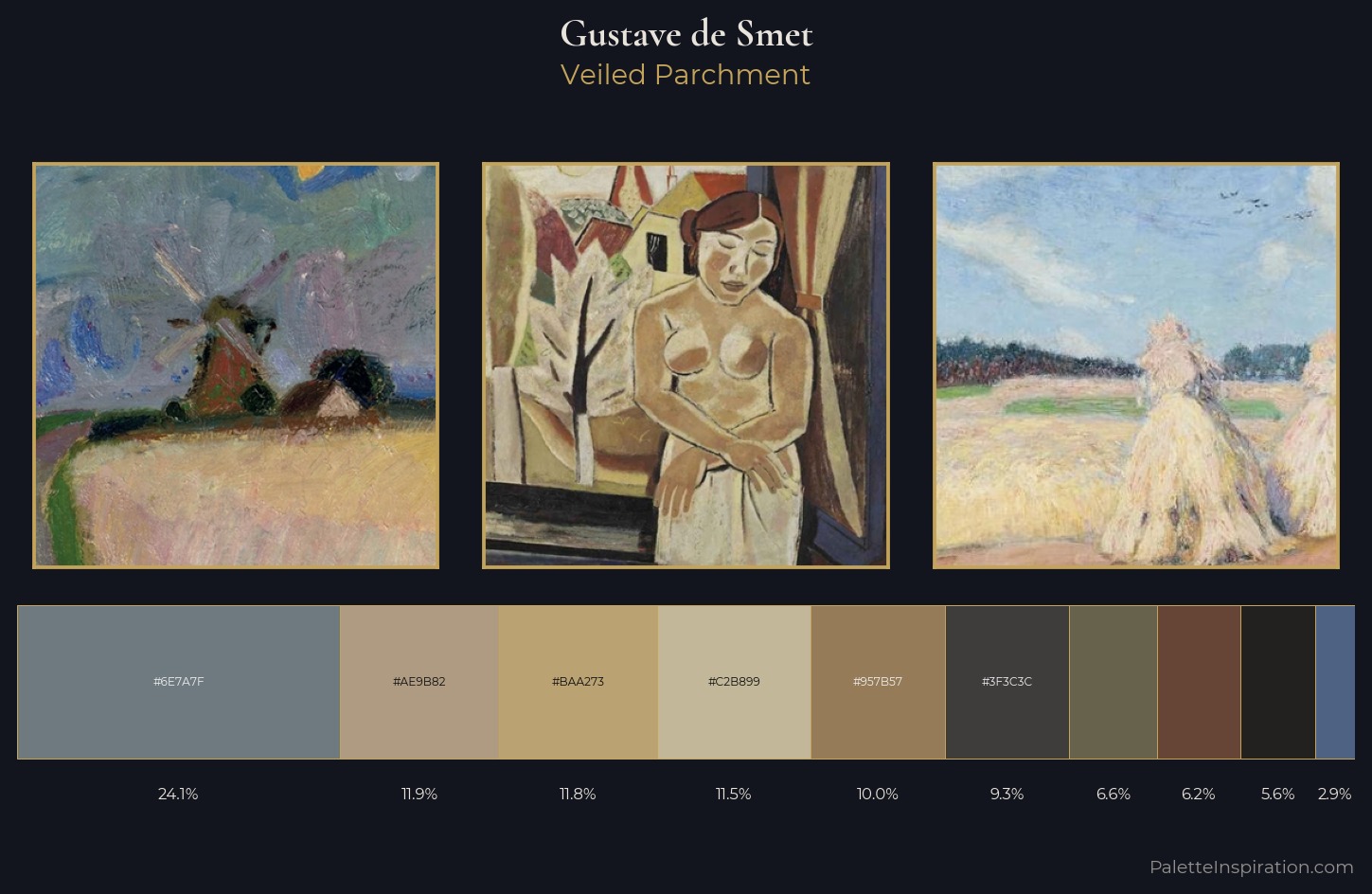 Gustave de Smet Palette 6 — Veiled Parchment