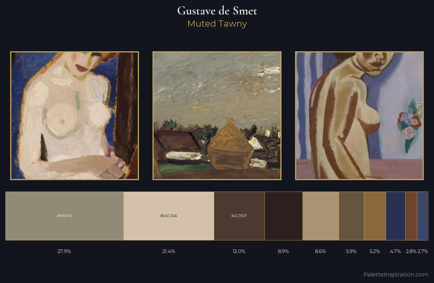 Gustave de Smet Palette 8 — Muted Tawny