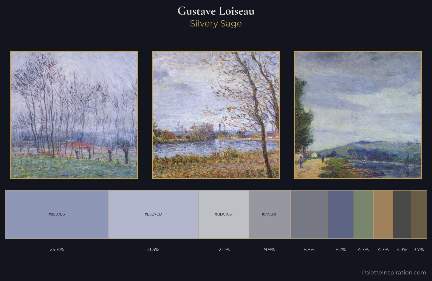 Gustave Loiseau Palette 6 — Silvery Sage