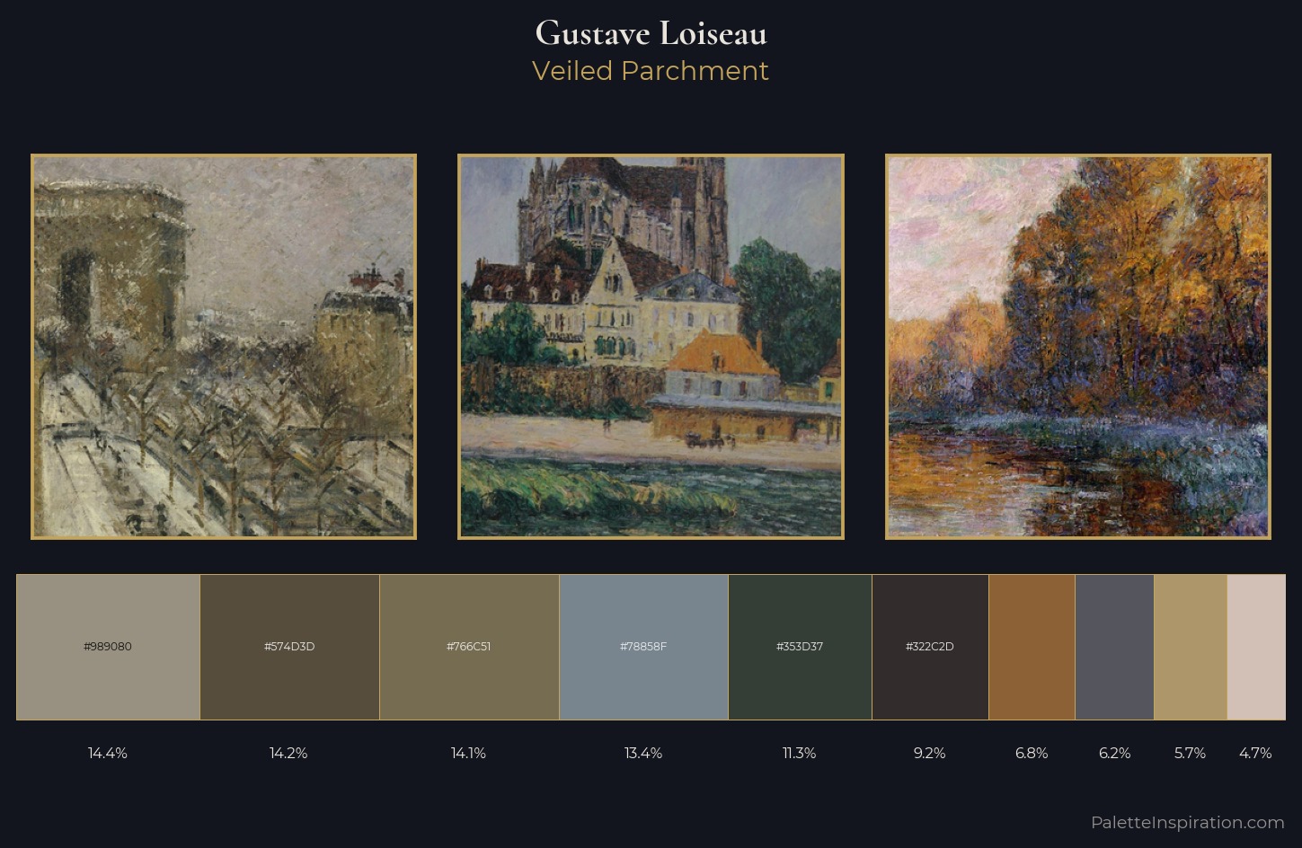 Gustave Loiseau Palette 15 — Veiled Parchment