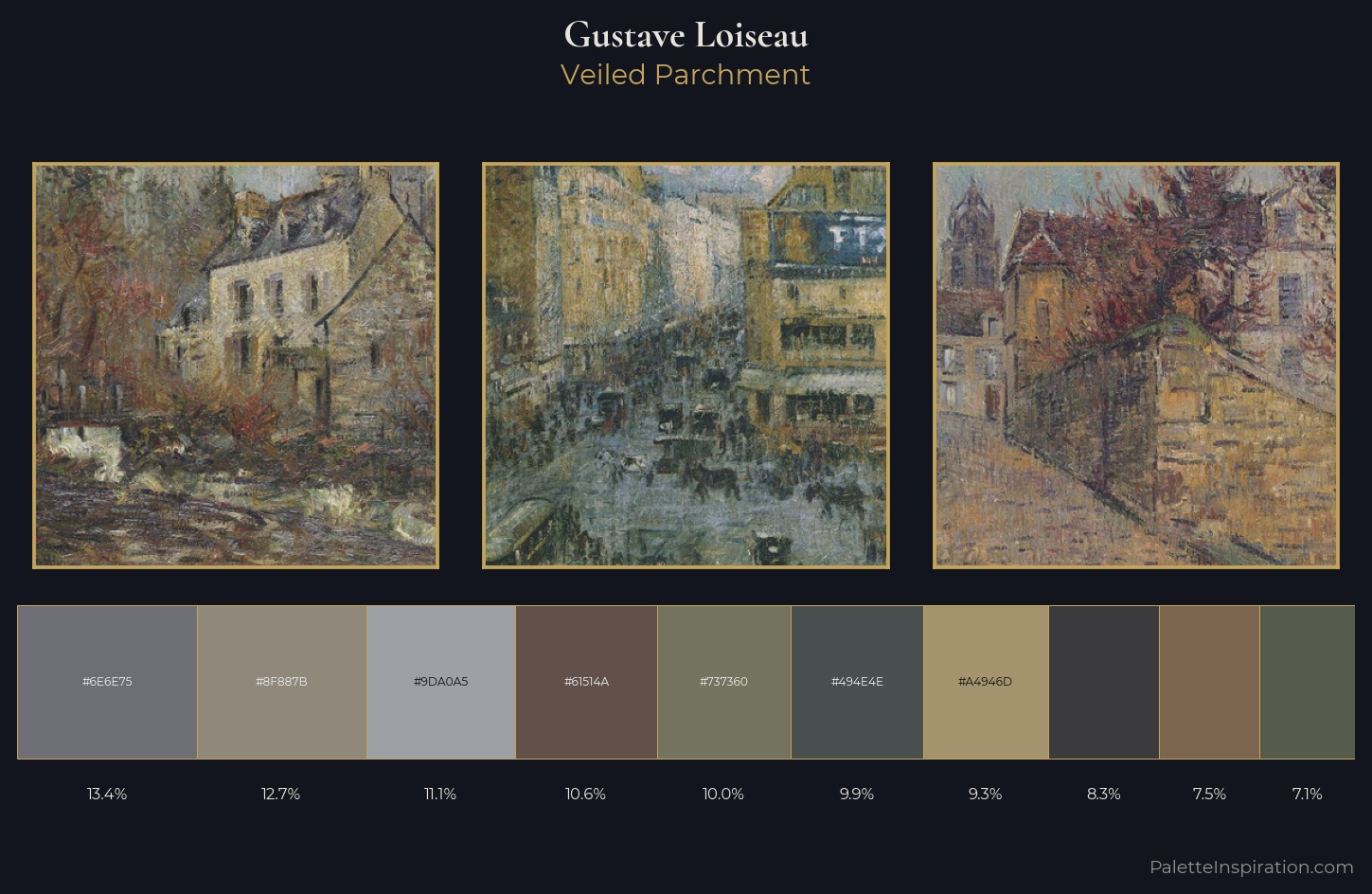 Gustave Loiseau Palette 16 — Veiled Parchment