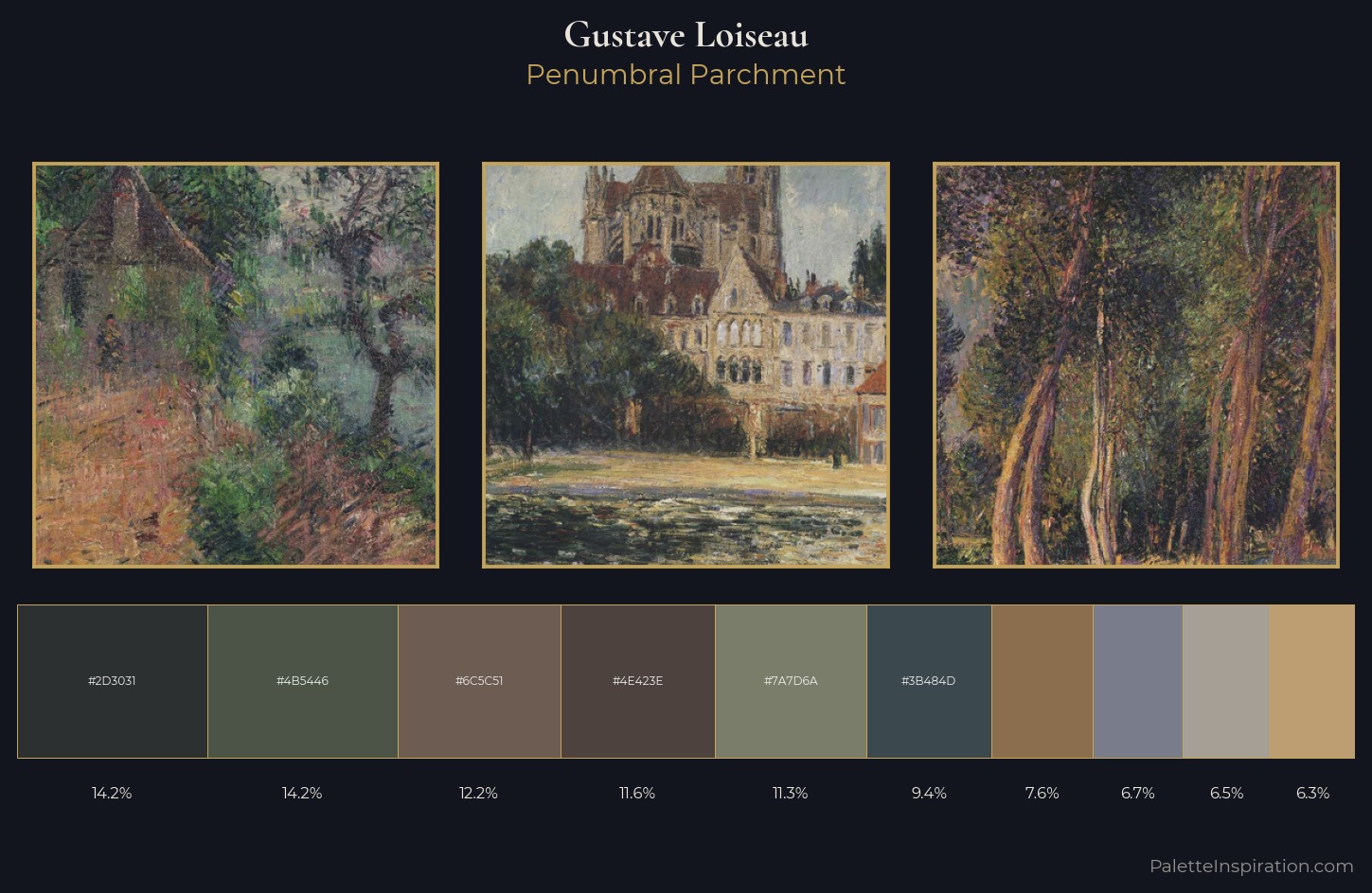 Gustave Loiseau Palette 17 — Penumbral Parchment