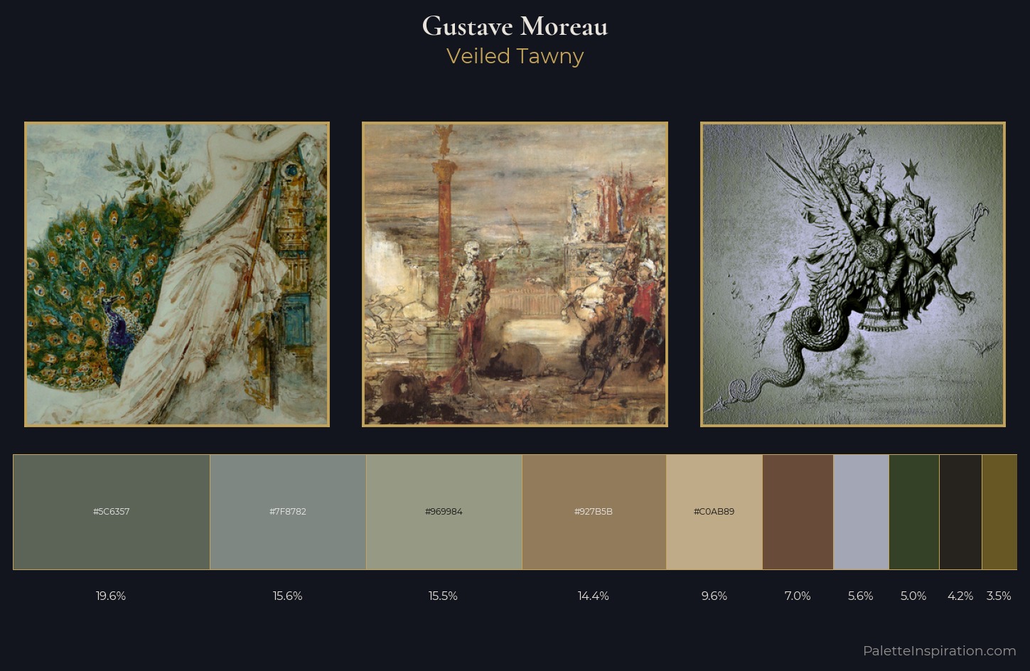 Gustave Moreau Palette 9 — Veiled Tawny