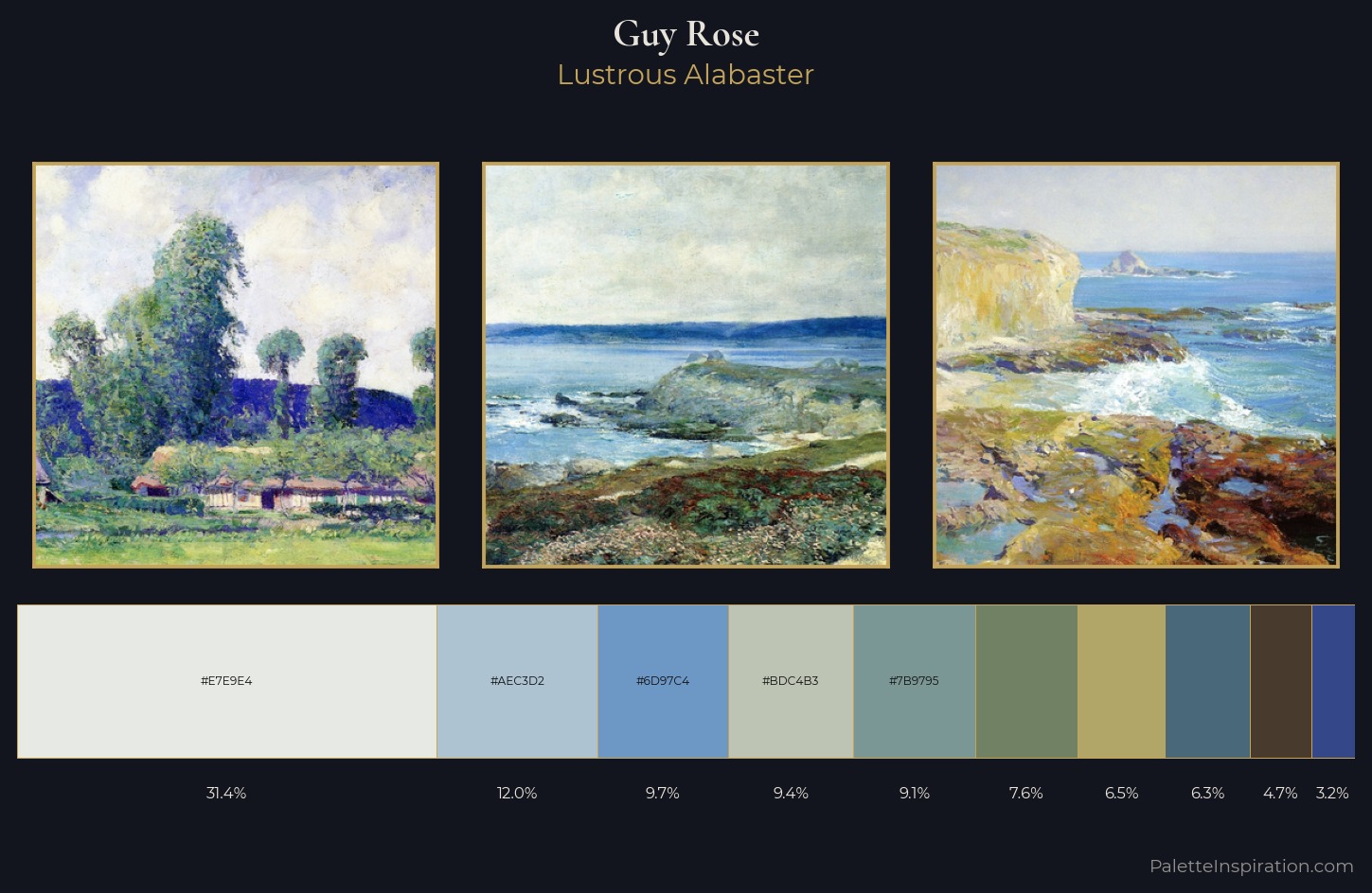 Guy Rose Palette 4 — Lustrous Alabaster