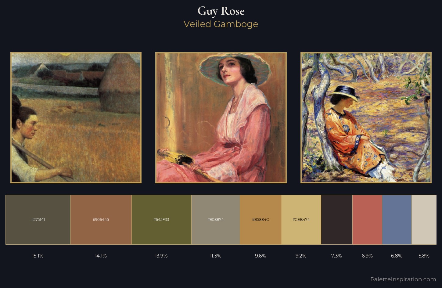Guy Rose Palette 7 — Veiled Gamboge
