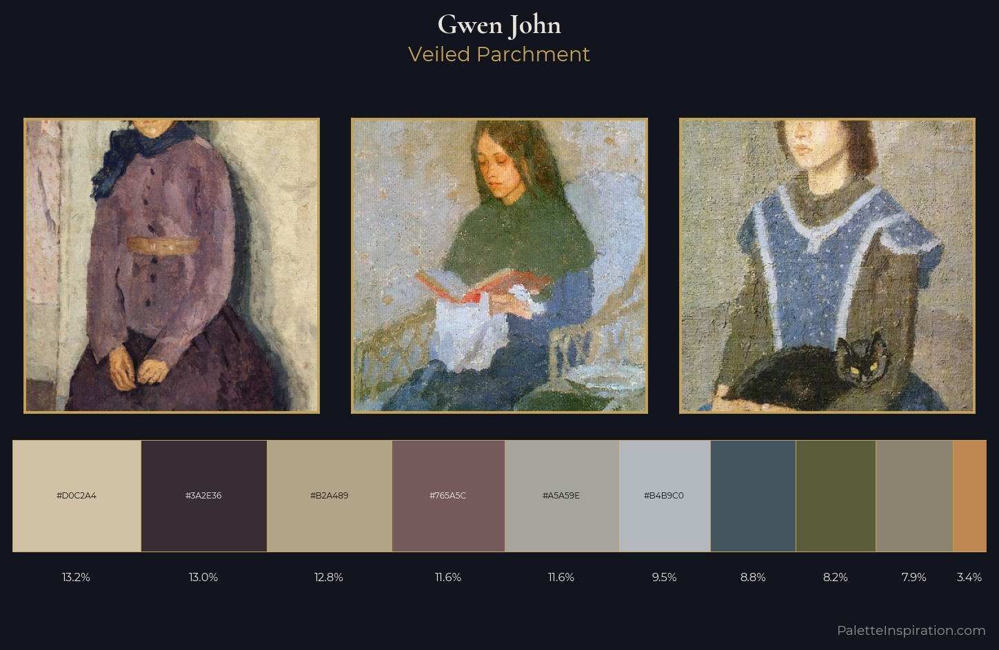 Gwen John Palette 2 — Veiled Parchment