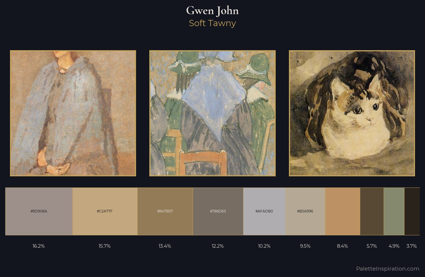 Gwen John Palette 3 — Soft Tawny