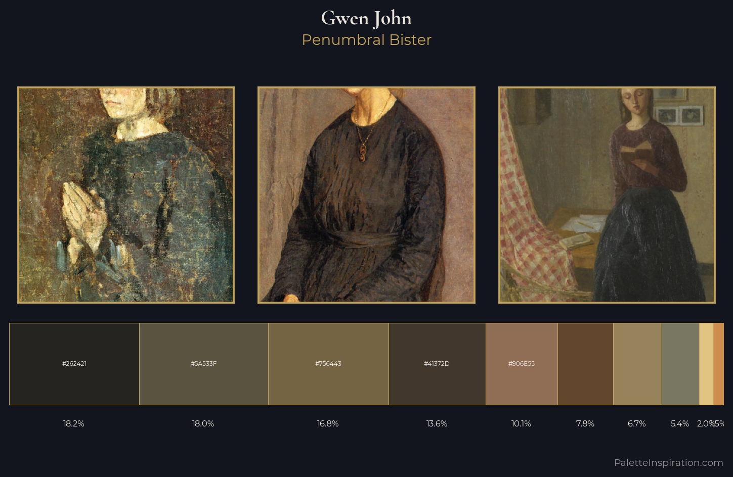 Gwen John Palette 5 — Penumbral Bister