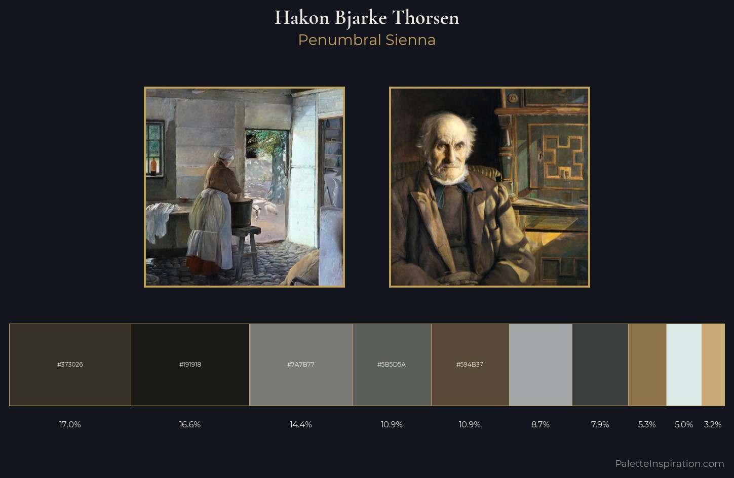 Hakon Bjarke Thorsen Palette 1 — Penumbral Sienna