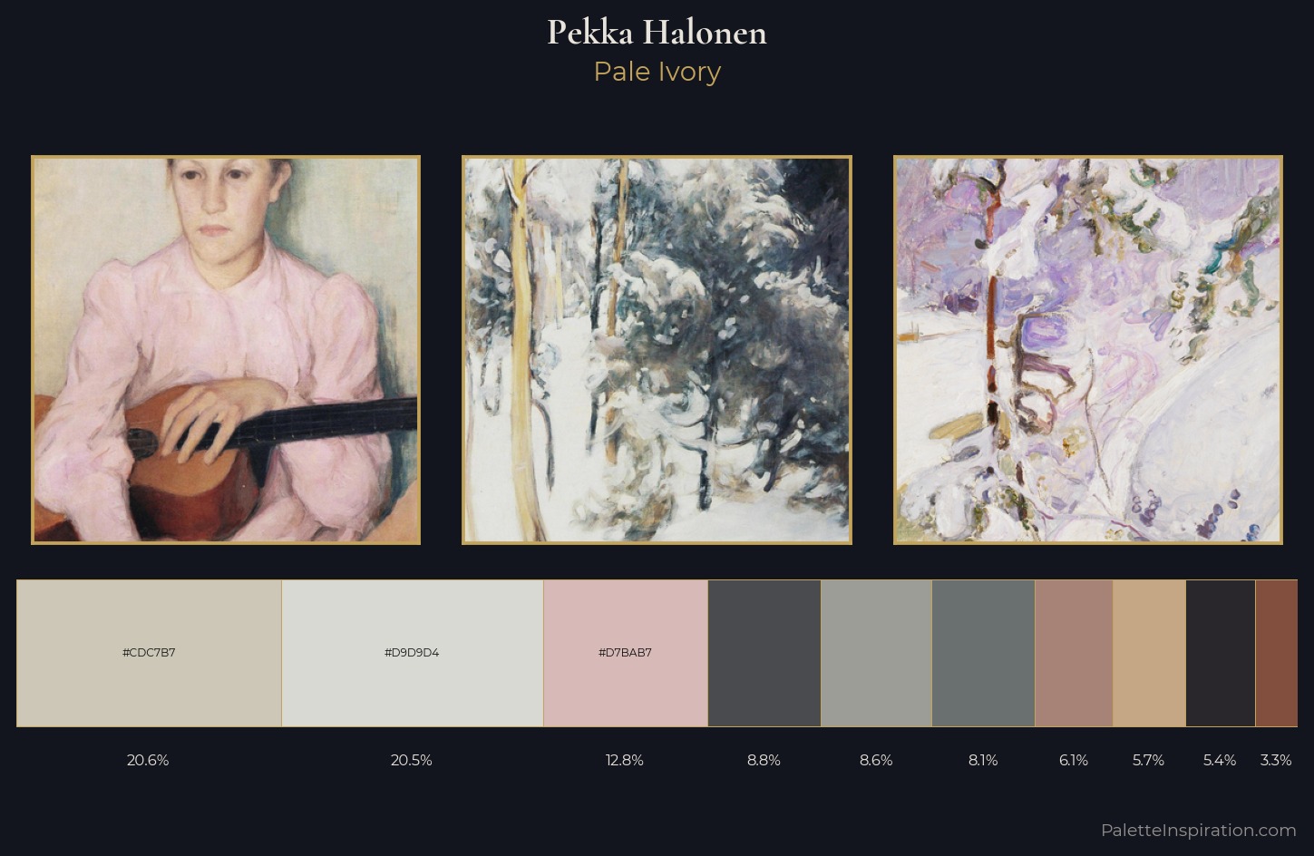 Pekka Halonen Palette 3 — Pale Ivory