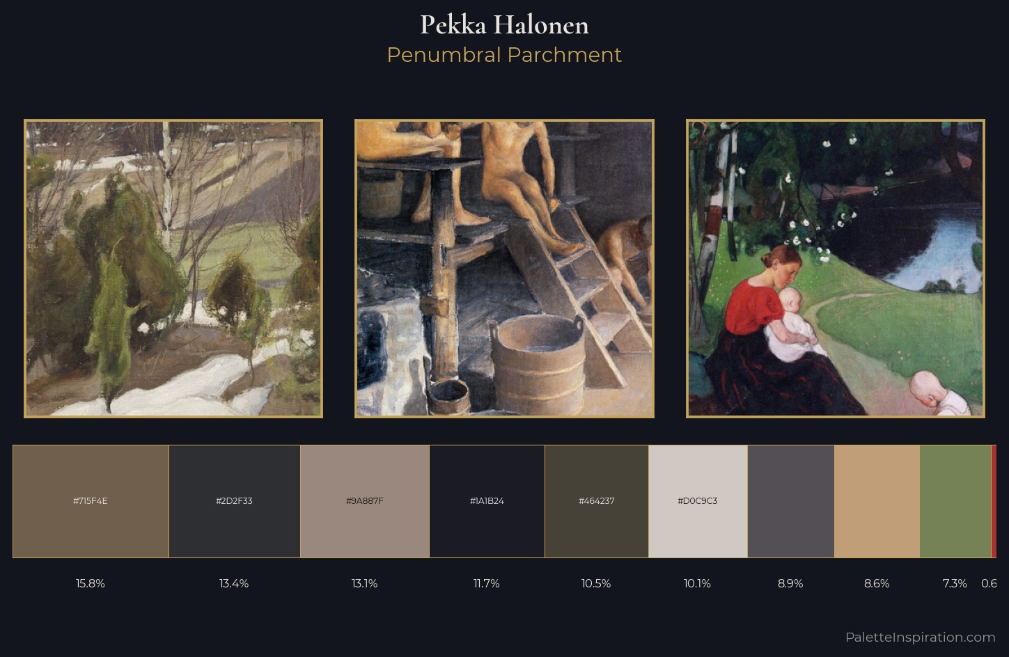 Pekka Halonen Palette 7 — Penumbral Parchment
