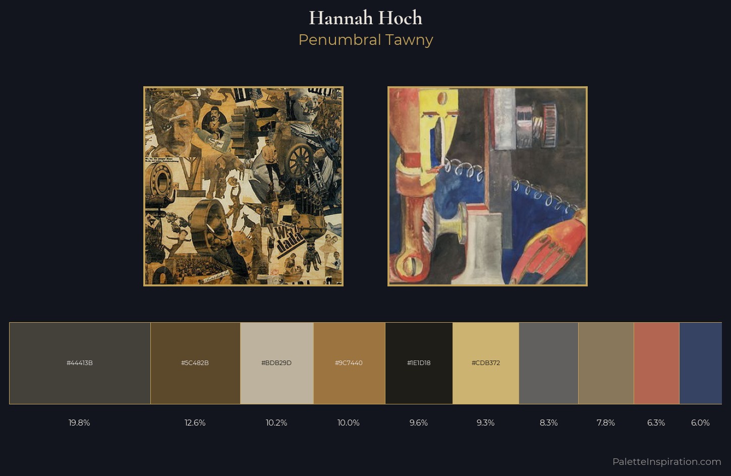 Hannah Hoch Palette 2 — Penumbral Tawny