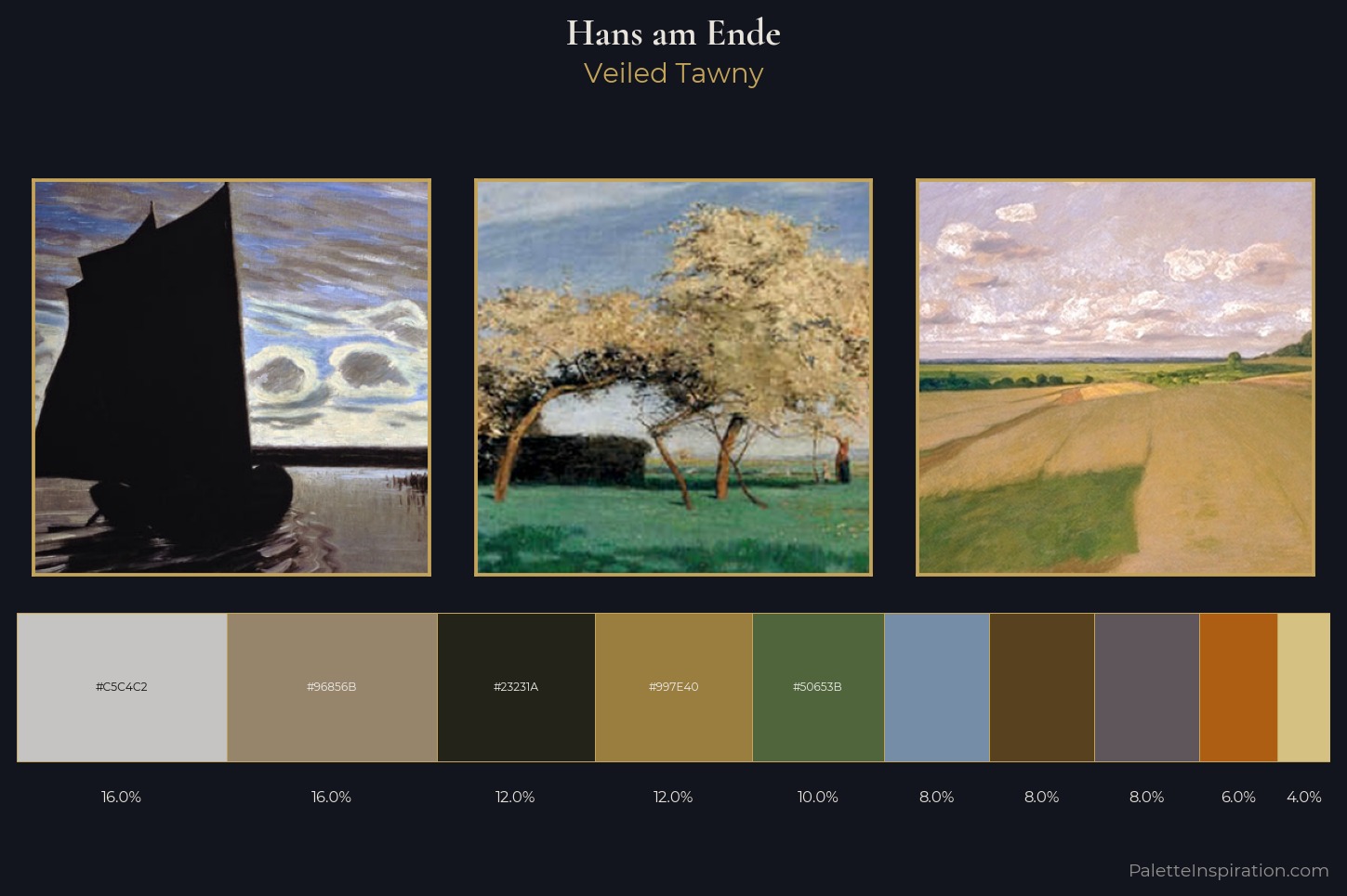 Hans am Ende Master Palette — Veiled Tawny