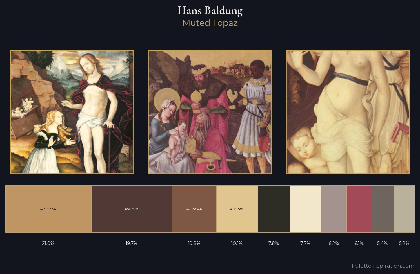 Hans Baldung Palette 1 — Muted Topaz