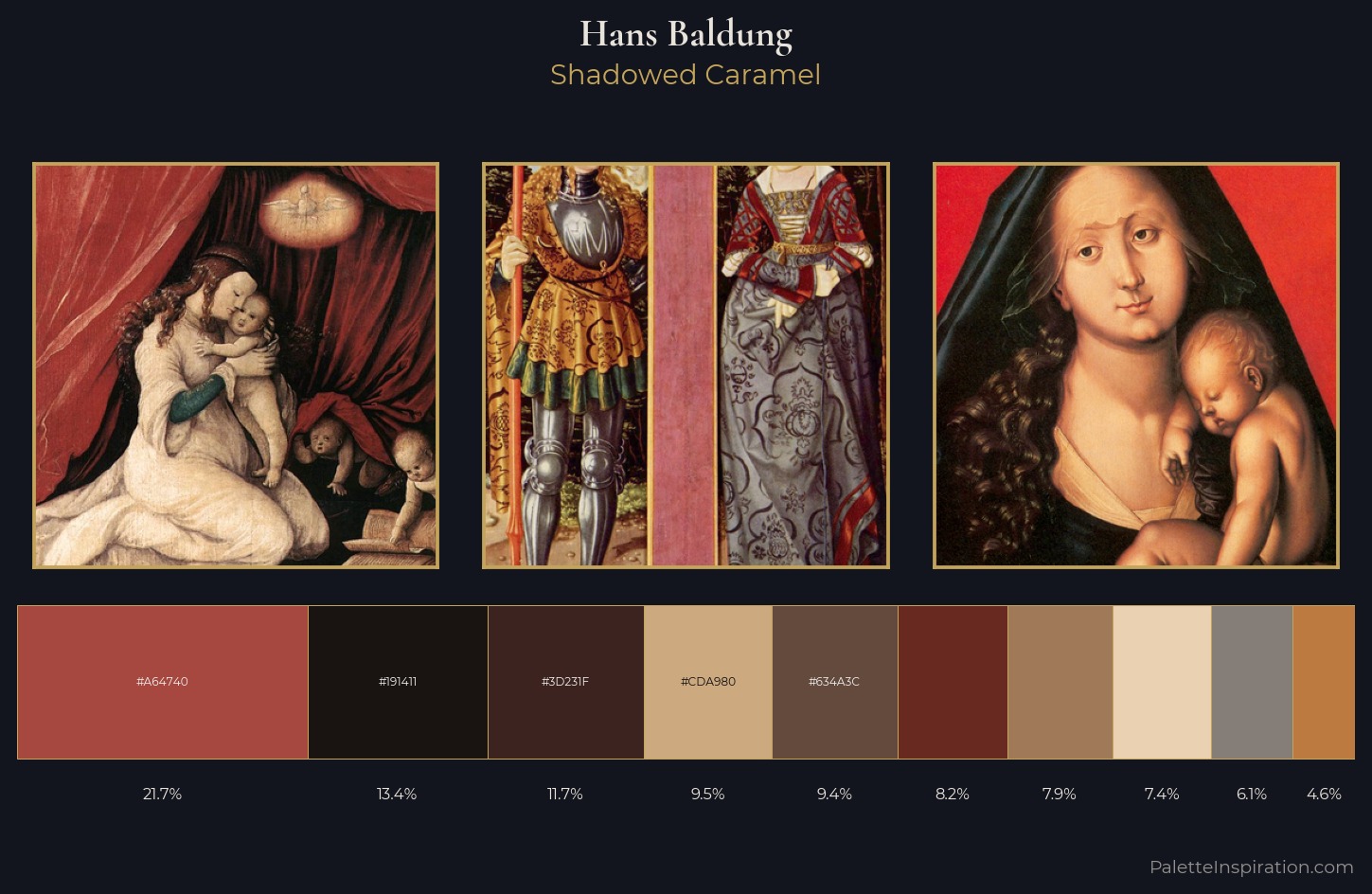 Hans Baldung Palette 6 — Shadowed Caramel