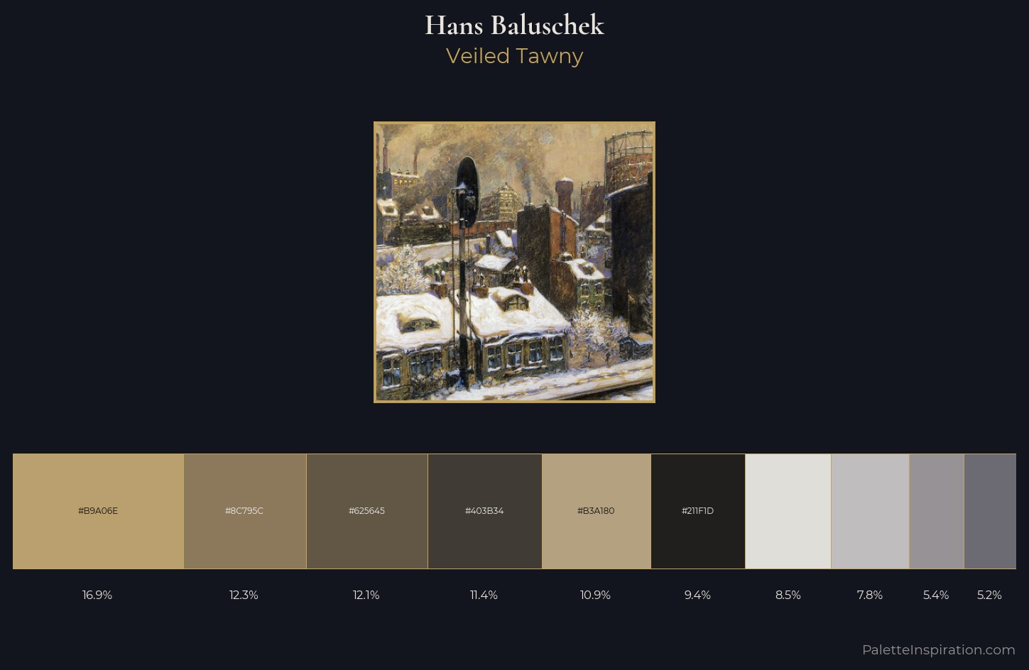 Hans Baluschek Palette 1 — Veiled Tawny
