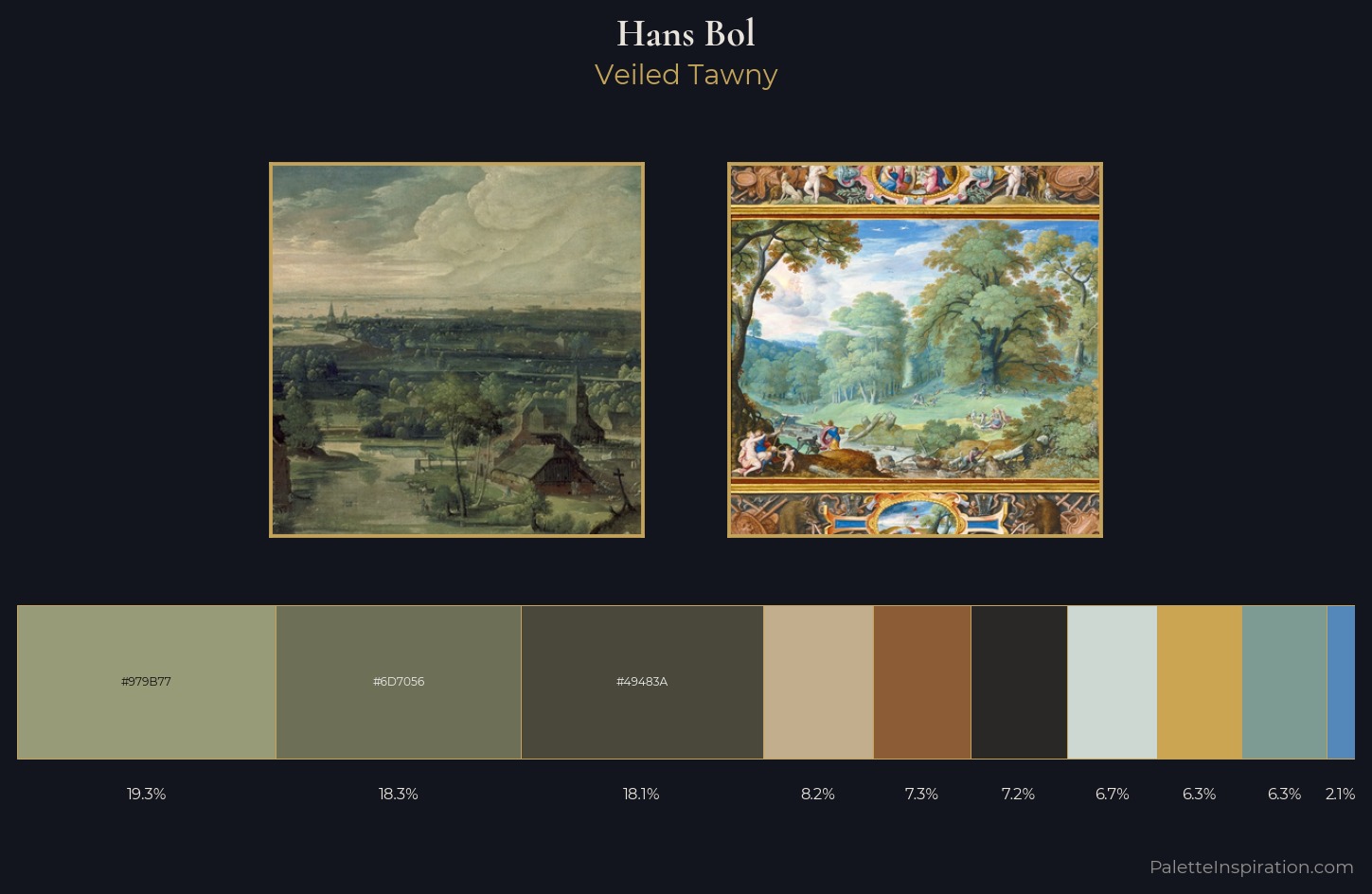 Hans Bol Palette 2 — Veiled Tawny