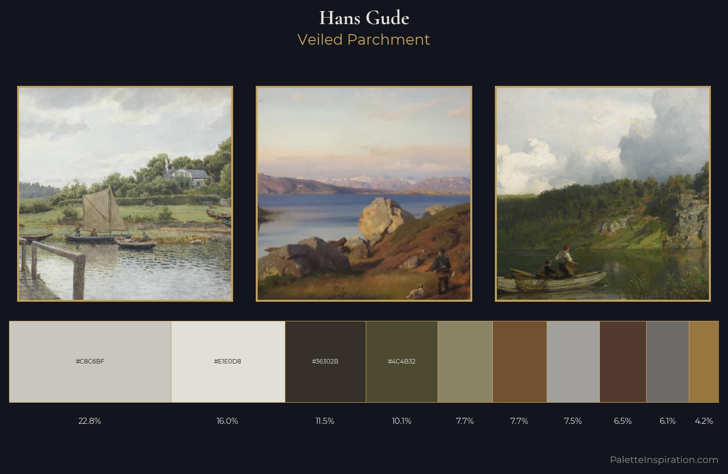 Hans Gude Palette 8 — Veiled Parchment