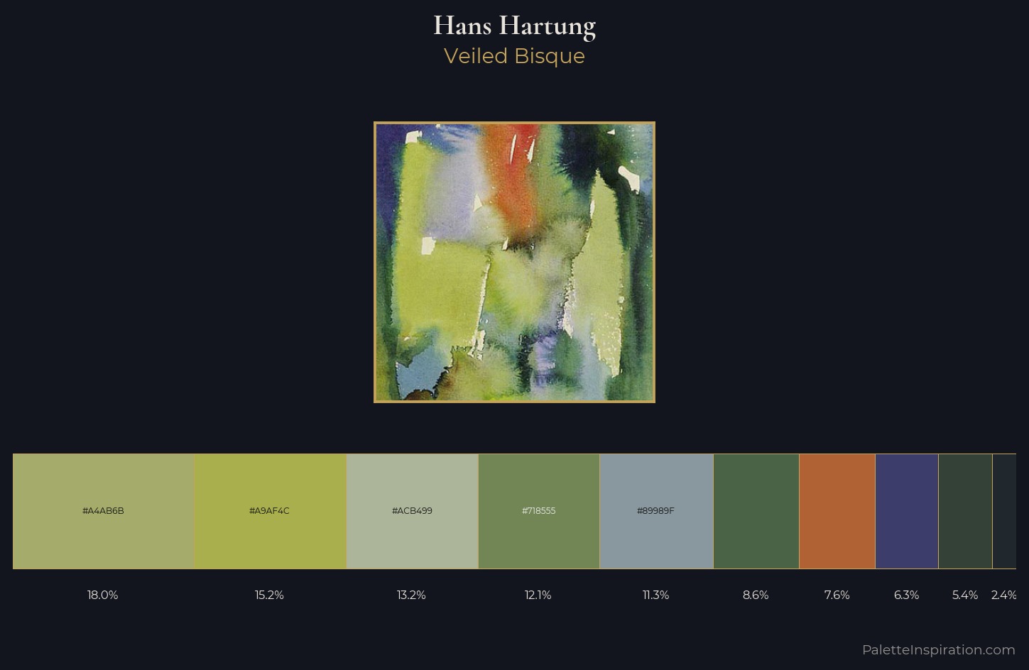 Hans Hartung Palette 2 — Veiled Bisque