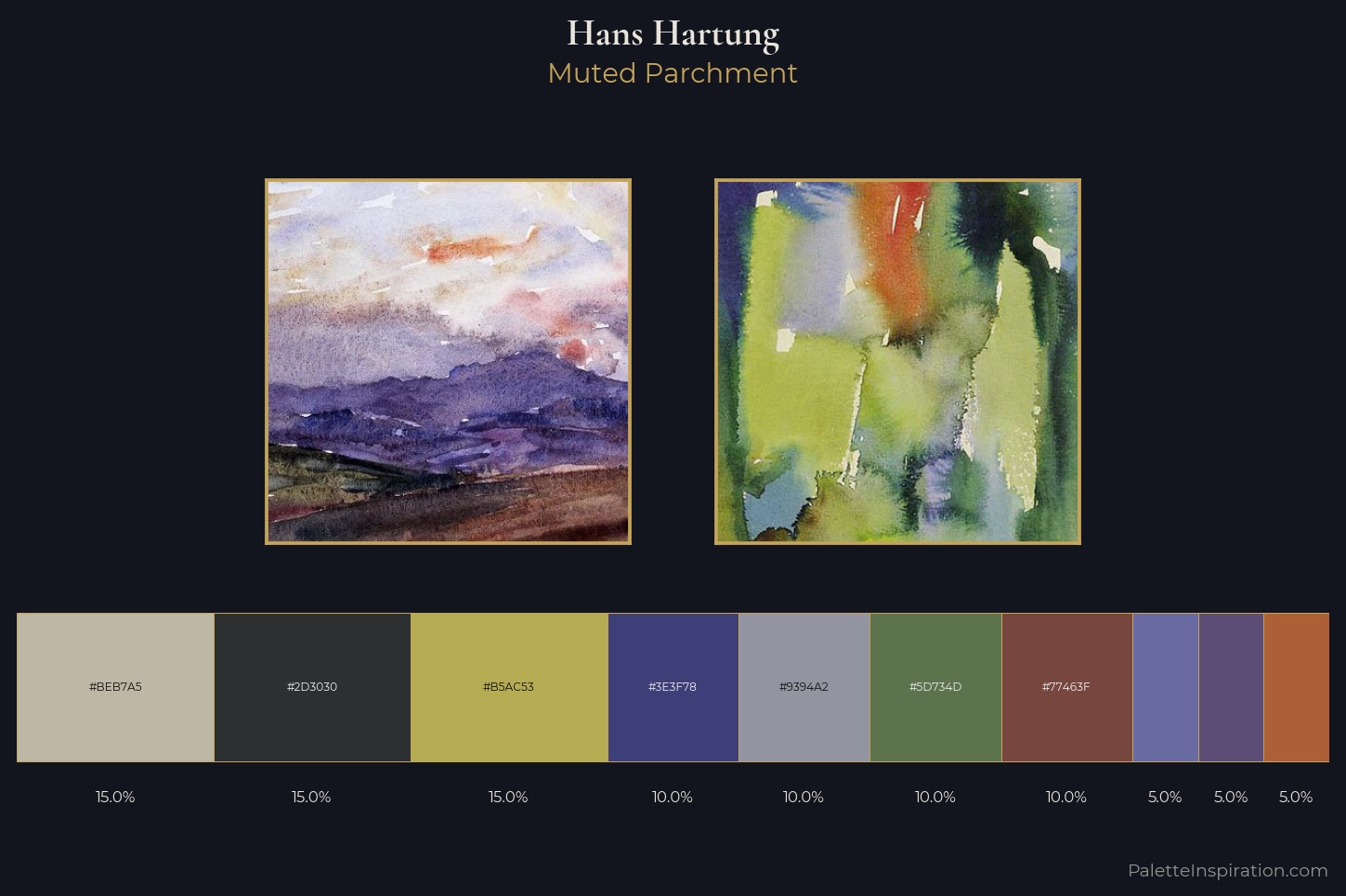 Hans Hartung Master Palette — Muted Parchment
