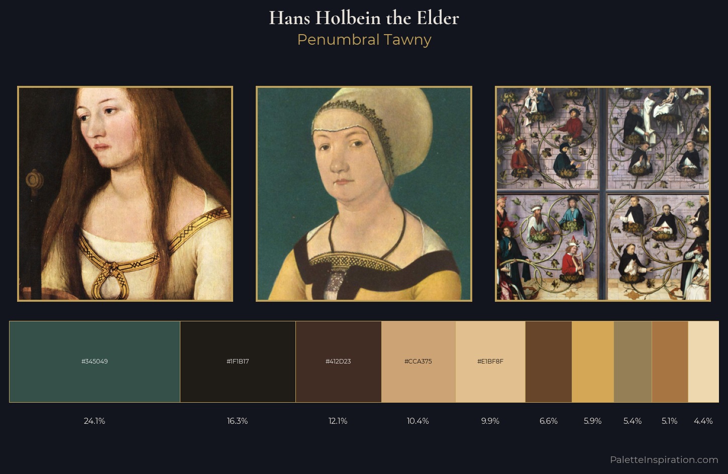 Hans Holbein the Elder Palette 3 — Penumbral Tawny