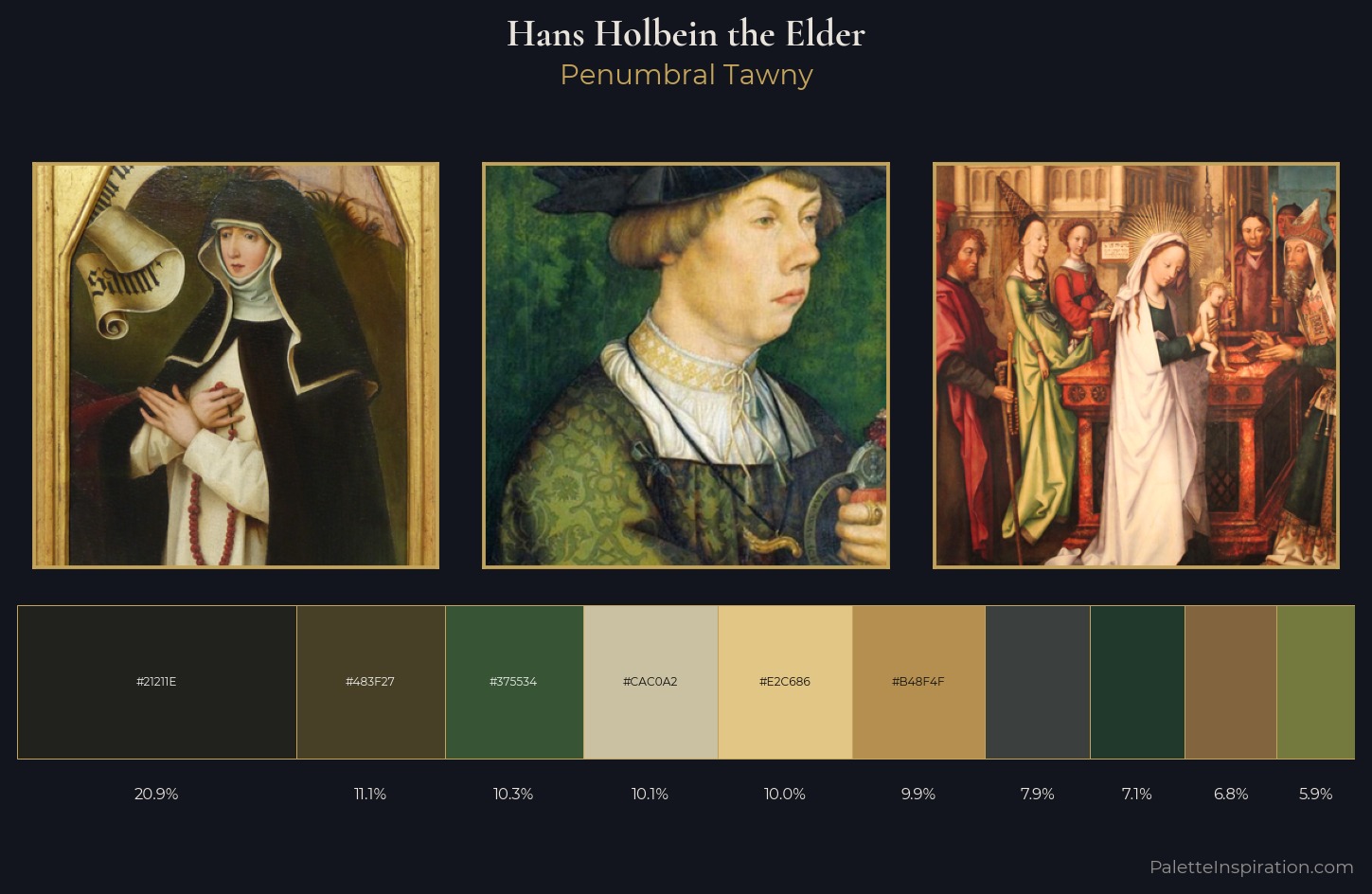 Hans Holbein the Elder Palette 6 — Penumbral Tawny