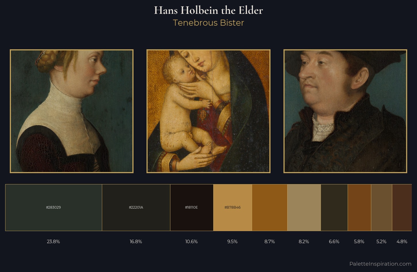 Hans Holbein the Elder Palette 8 — Tenebrous Bister