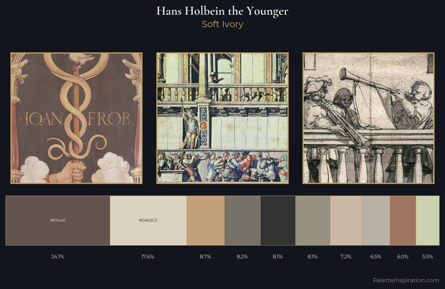 Hans Holbein the Younger Palette 1 — Soft Ivory