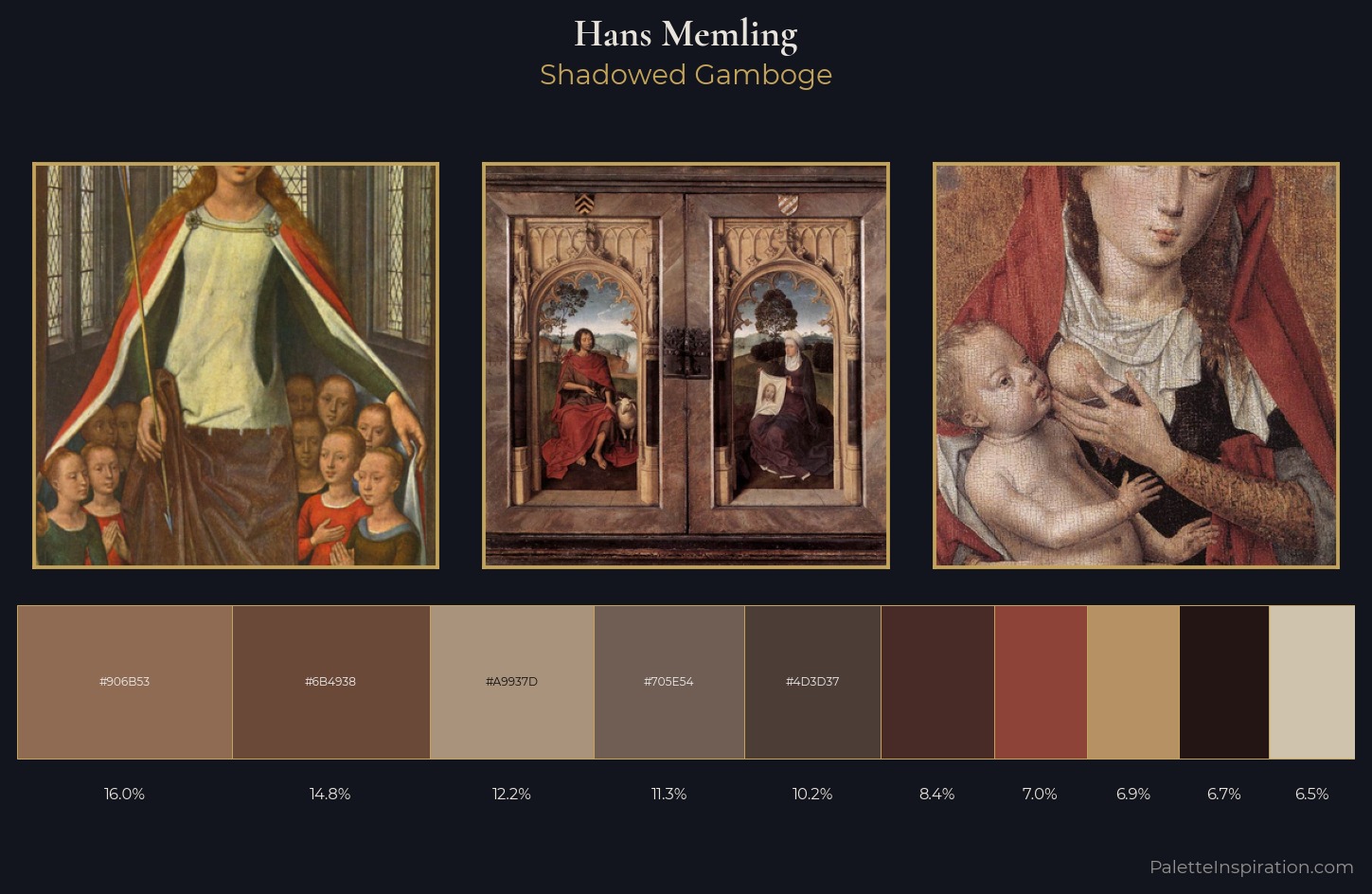 Hans Memling Palette 11 — Shadowed Gamboge