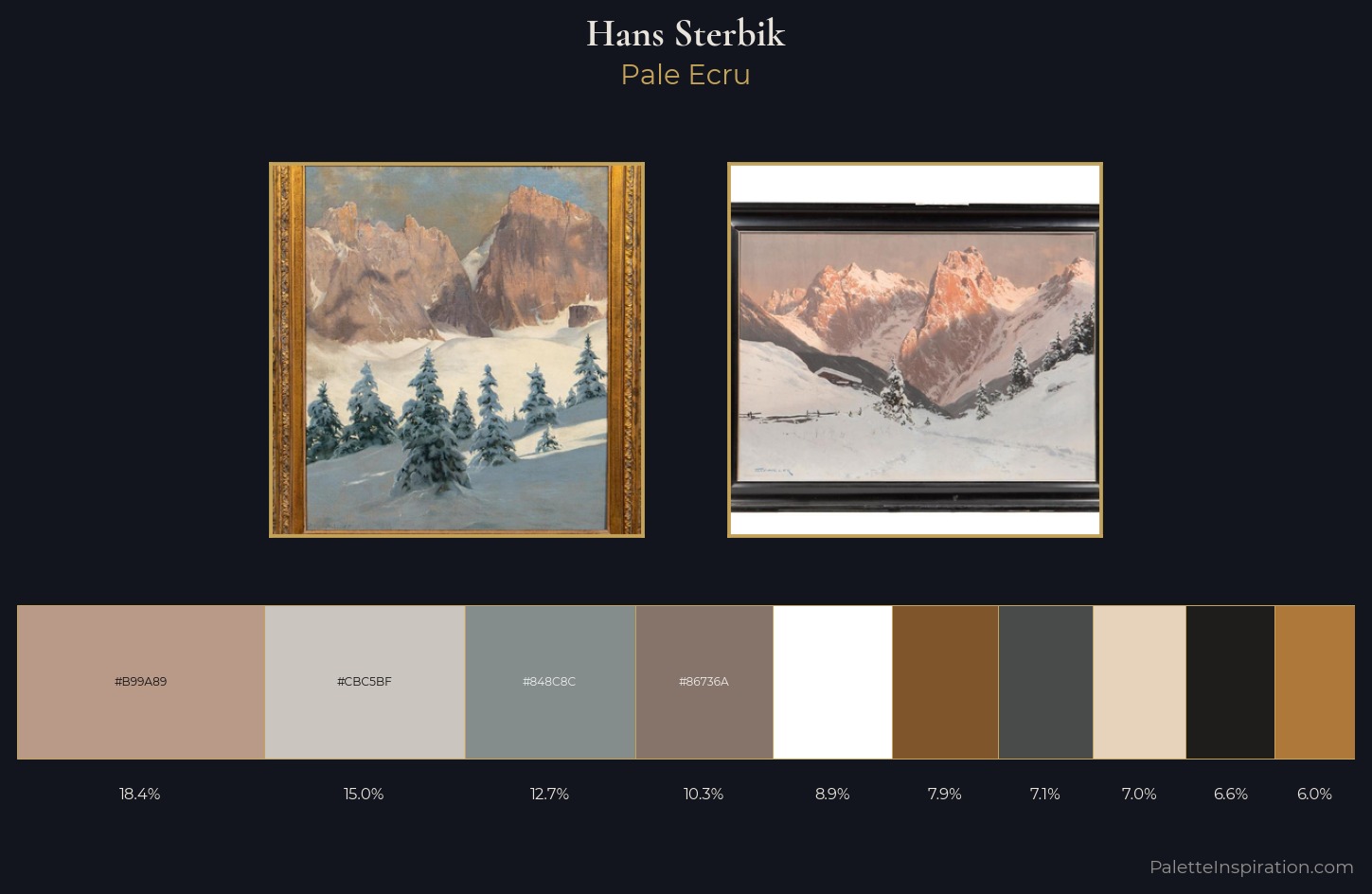 Hans Sterbik Palette 1 — Pale Ecru