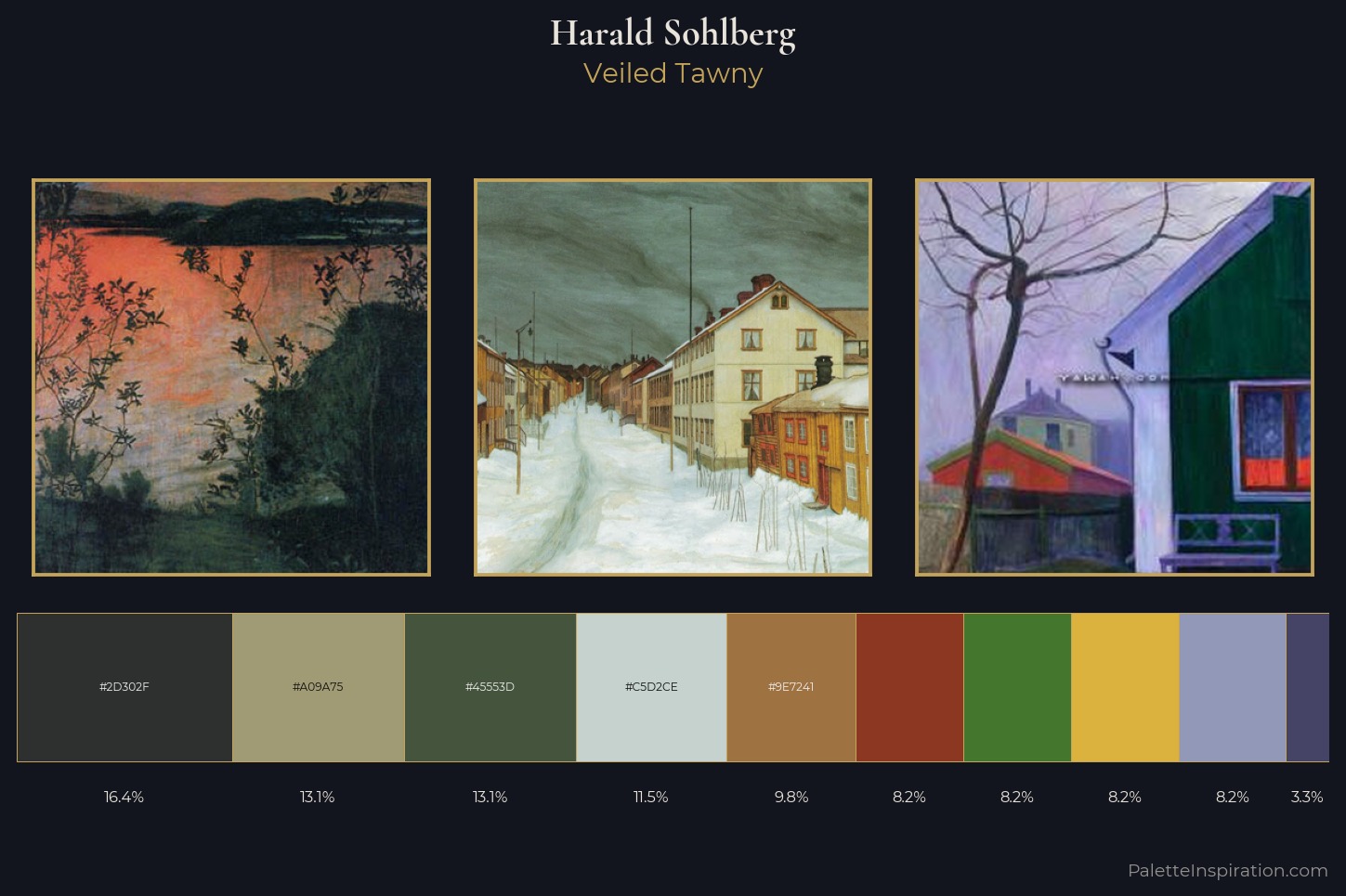 Harald Sohlberg Master Palette — Veiled Tawny