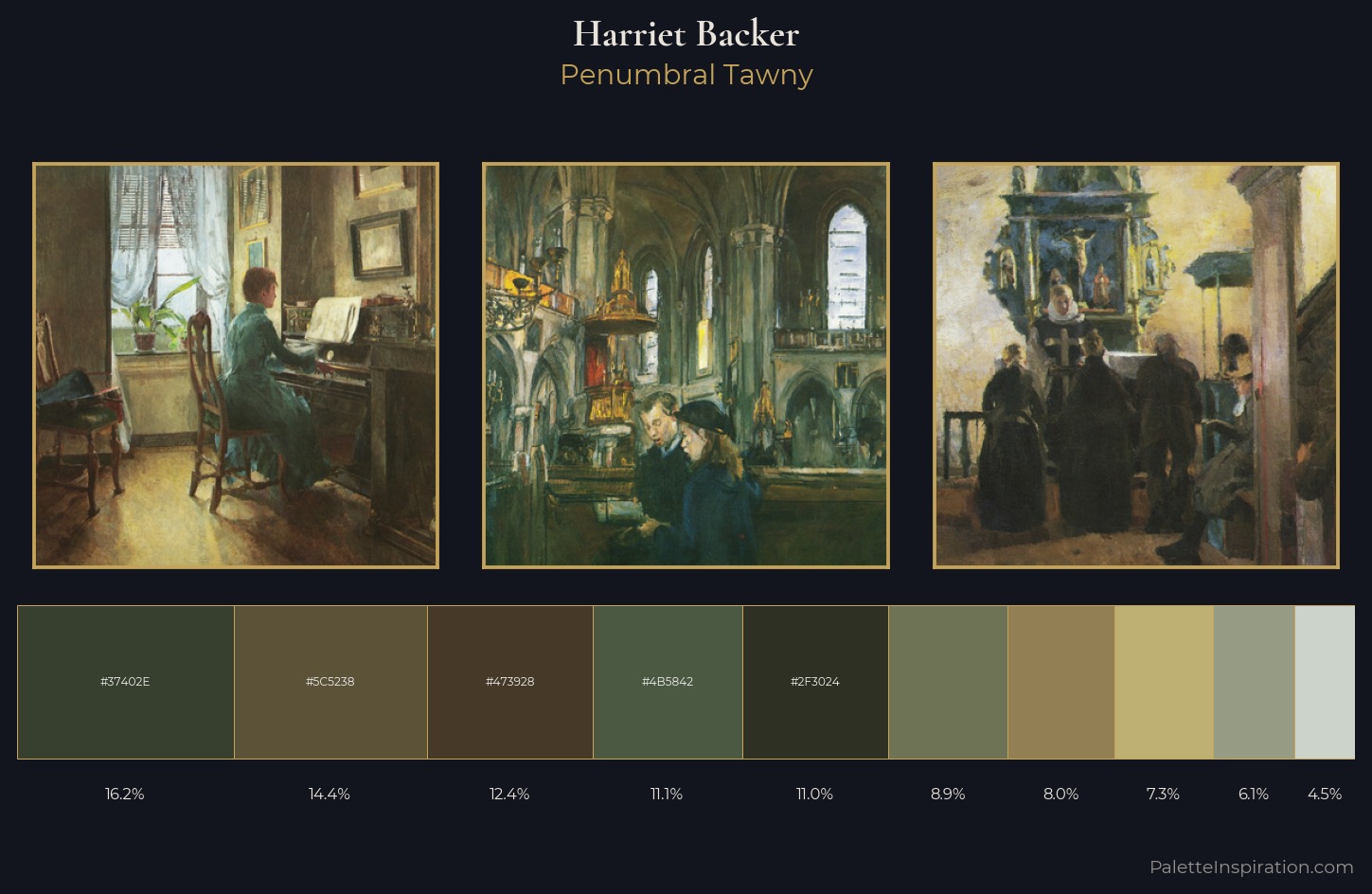 Harriet Backer Palette 4 — Penumbral Tawny