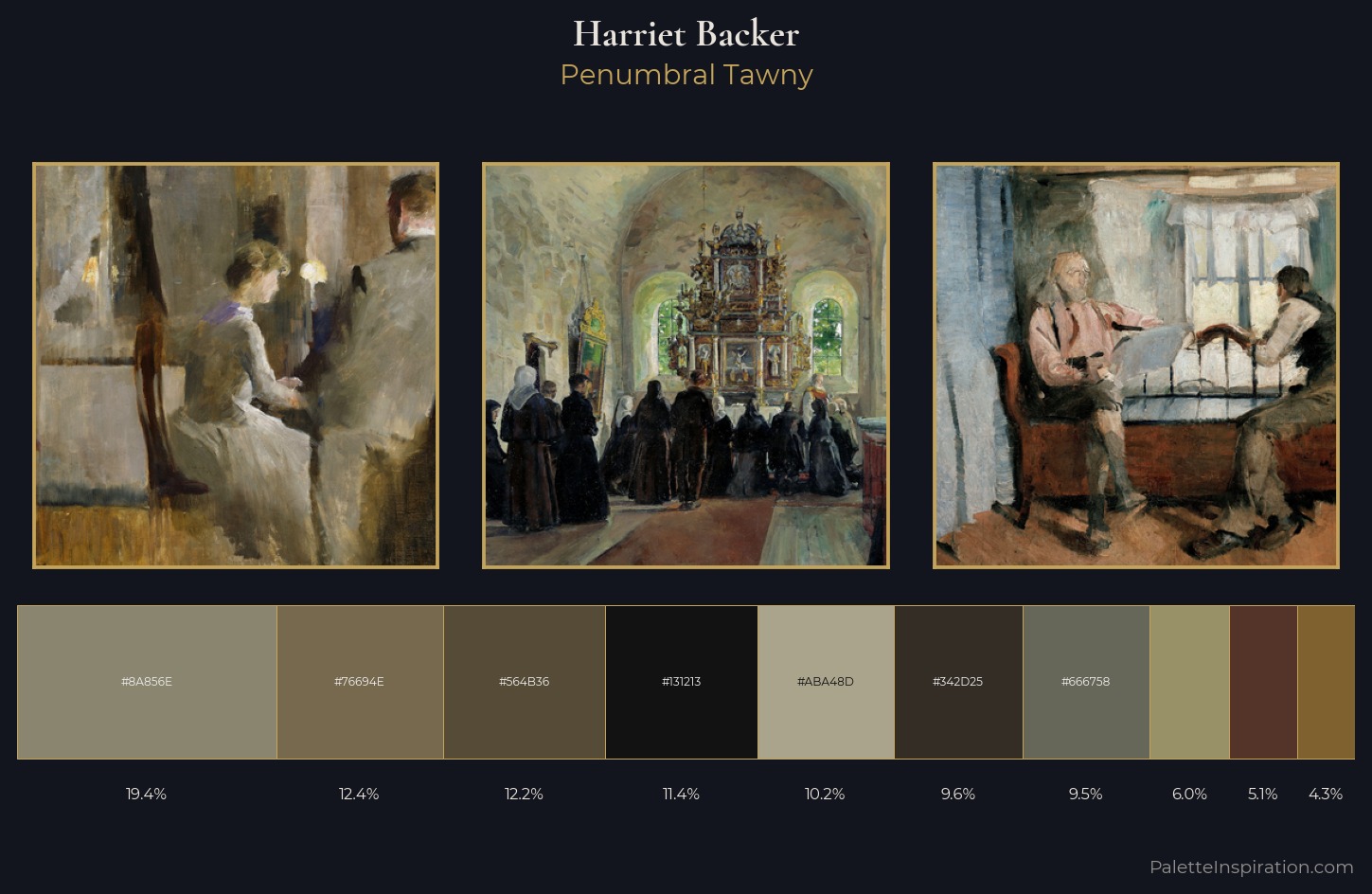 Harriet Backer Palette 7 — Penumbral Tawny