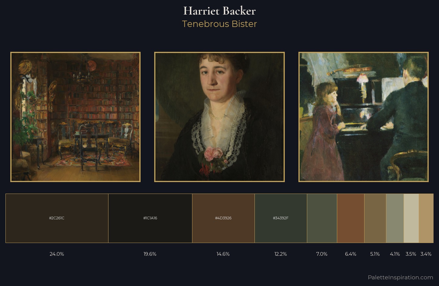 Harriet Backer Palette 8 — Tenebrous Bister