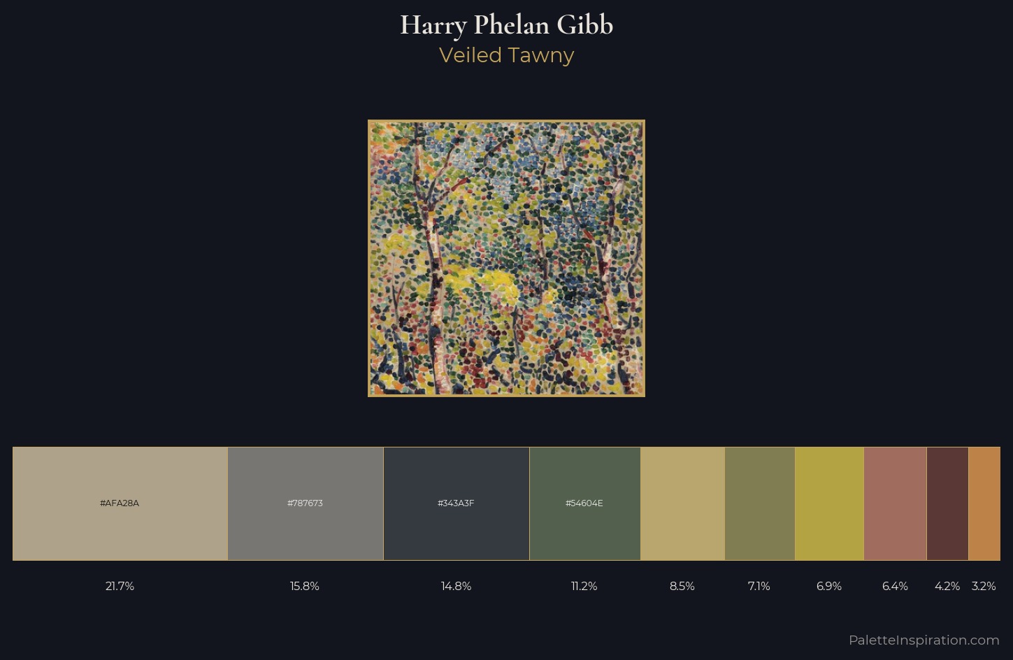 Harry Phelan Gibb Palette 2 — Veiled Tawny