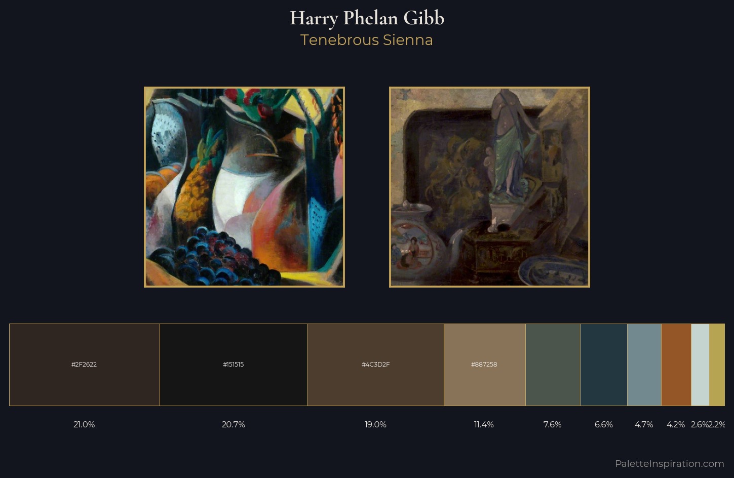 Harry Phelan Gibb Palette 4 — Tenebrous Sienna