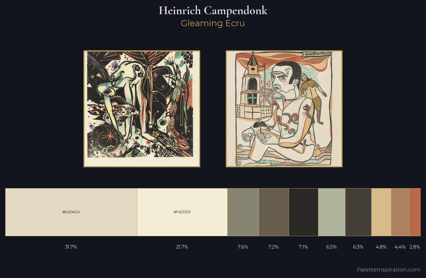 Heinrich Campendonk Palette 1 — Gleaming Ecru
