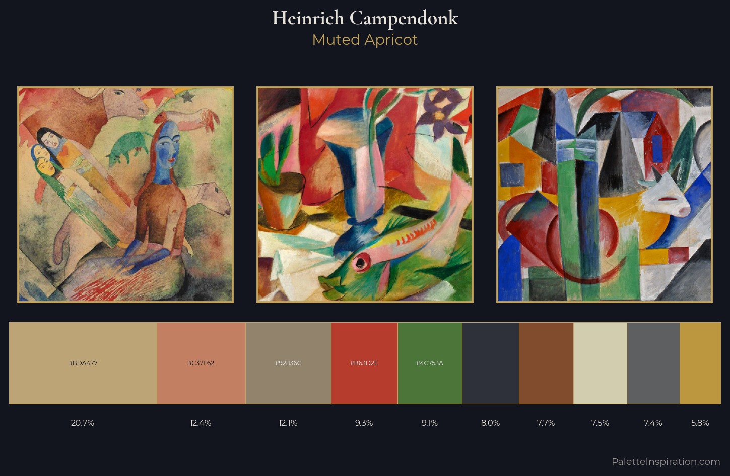 Heinrich Campendonk Palette 2 — Muted Apricot