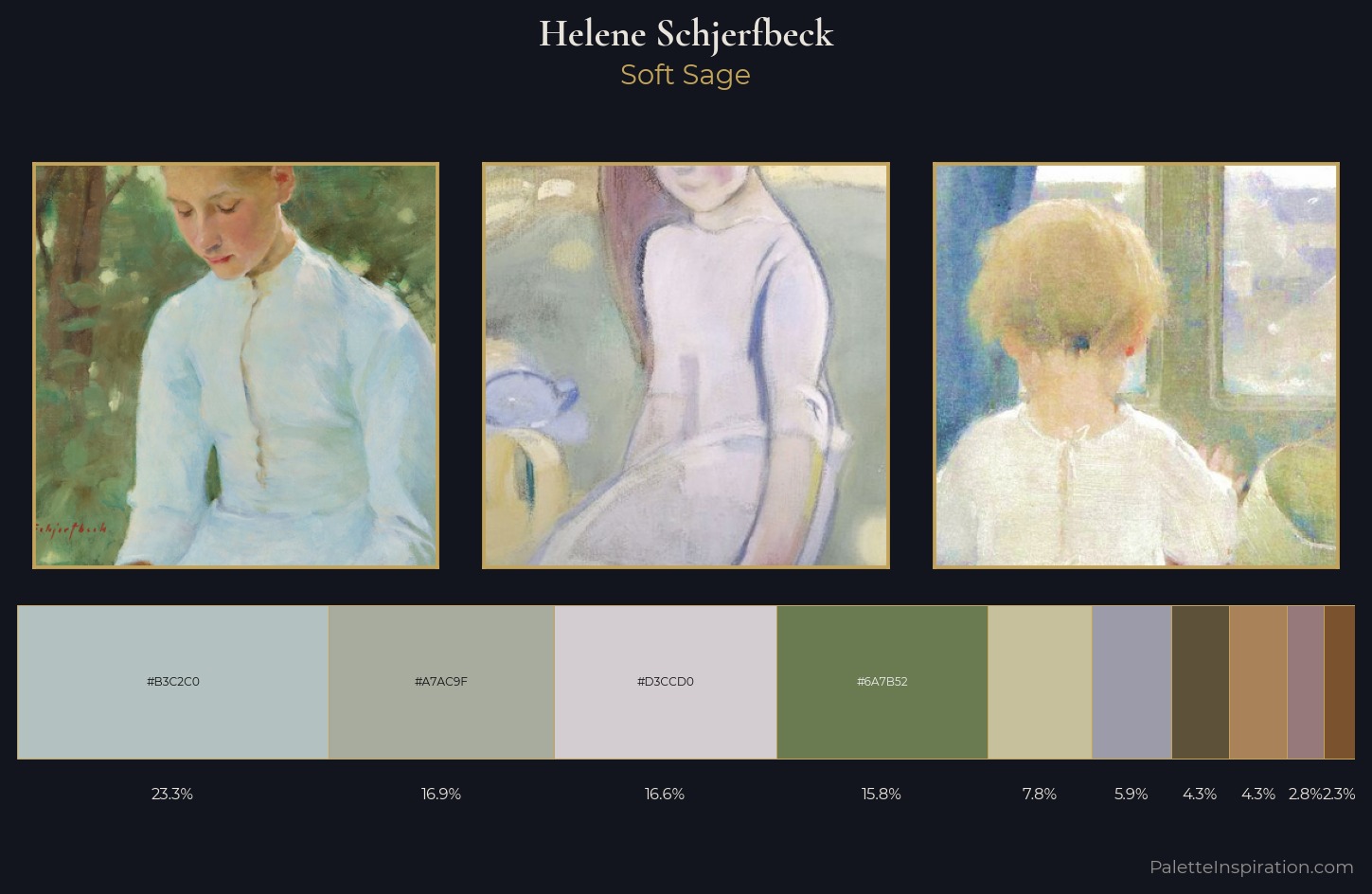 Helene Schjerfbeck Palette 2 — Soft Sage