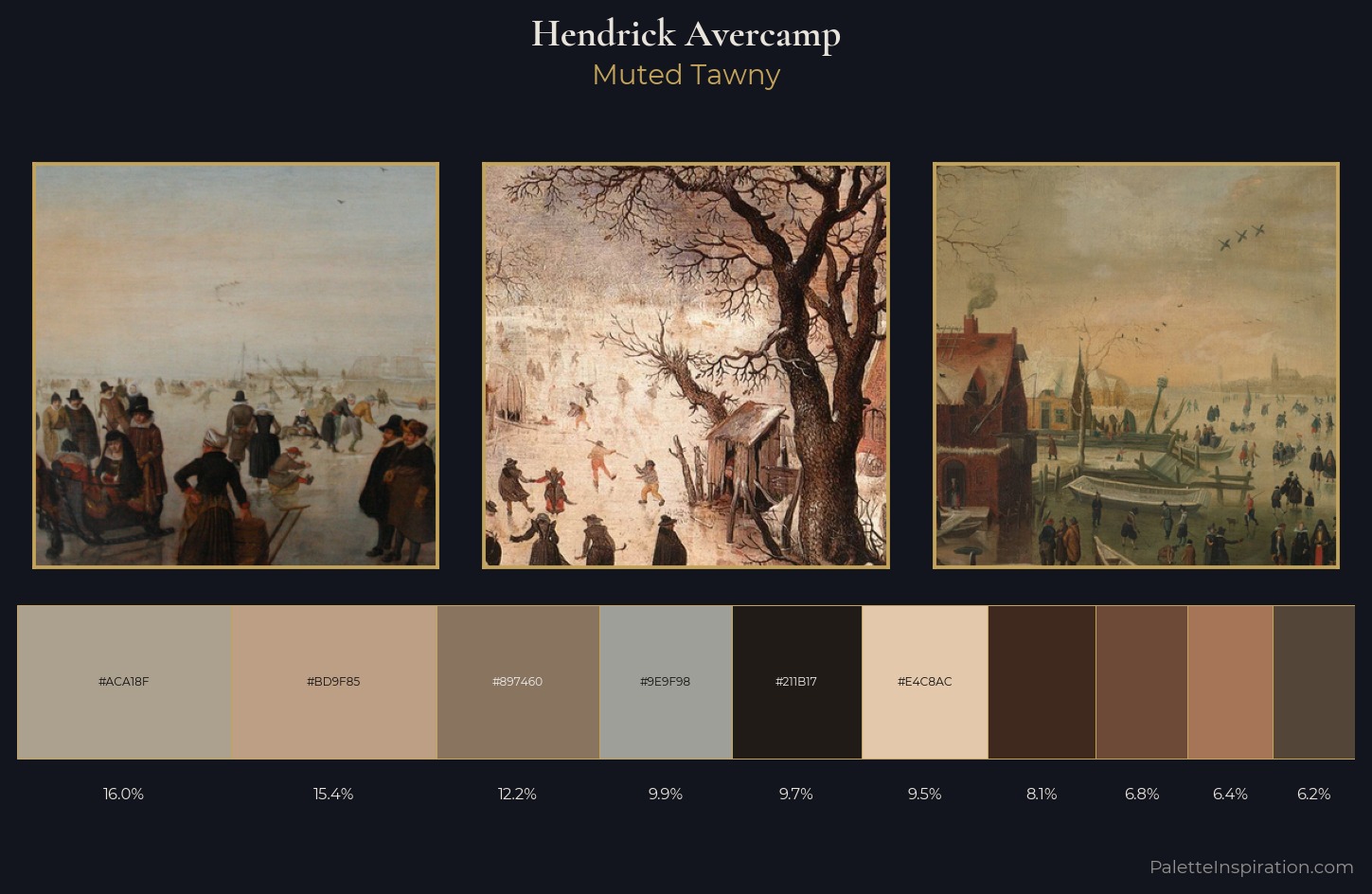 Hendrick Avercamp Palette 8 — Muted Tawny