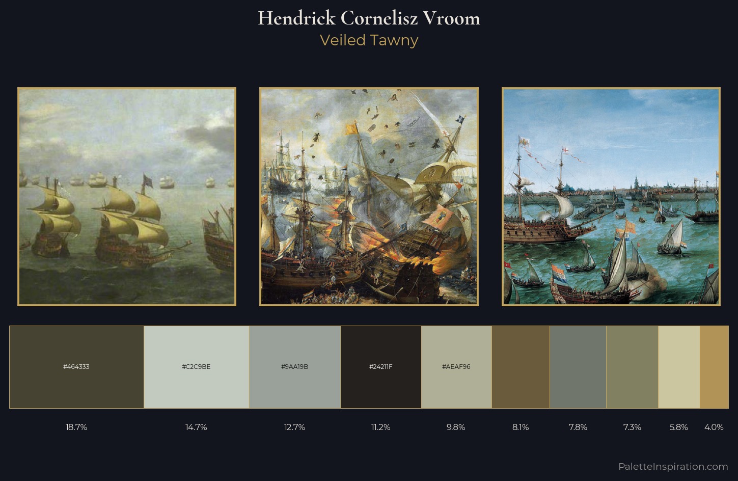 Hendrick Cornelisz Vroom Palette 3 — Veiled Tawny