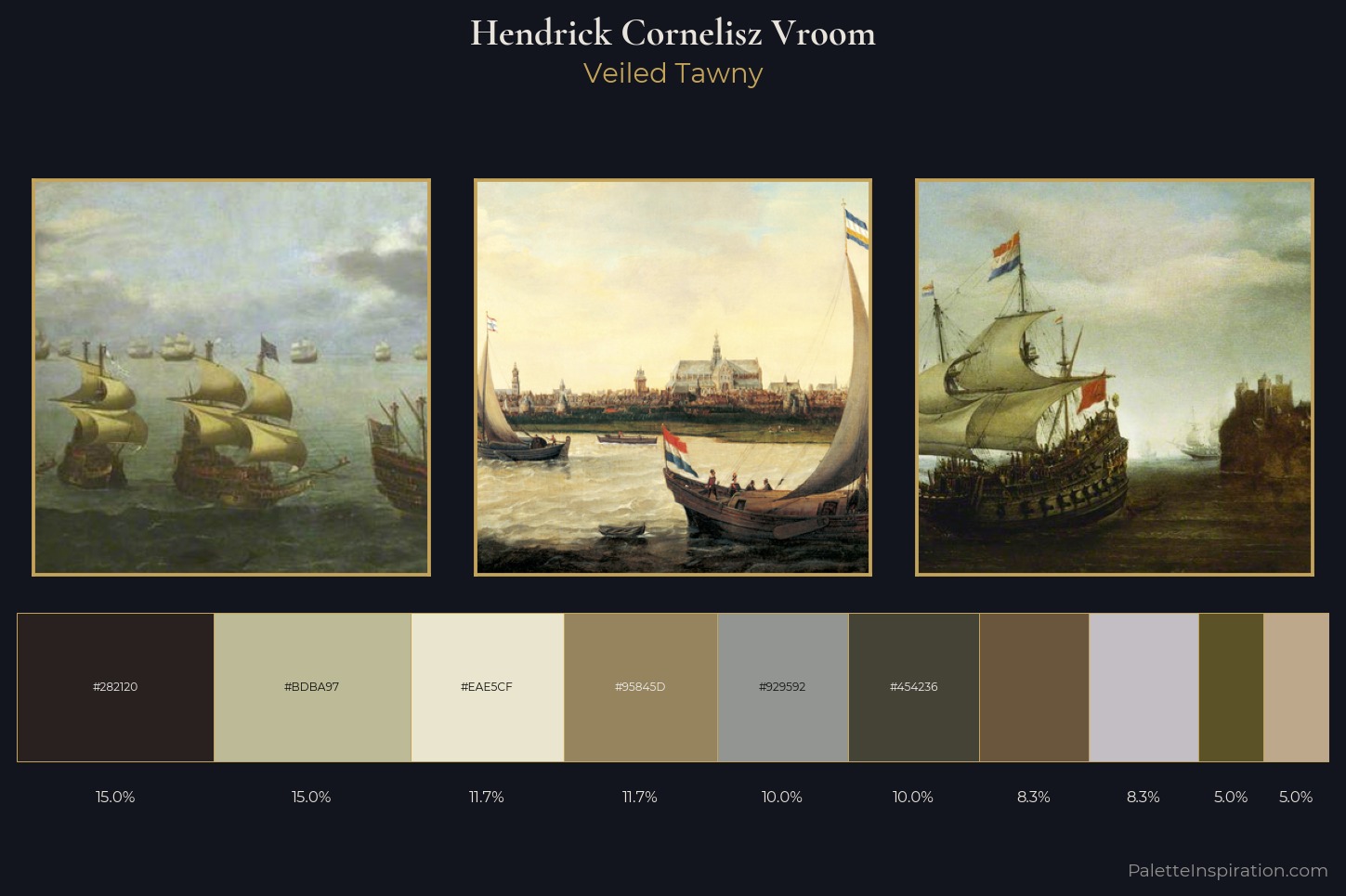 Hendrick Cornelisz Vroom Master Palette — Veiled Tawny