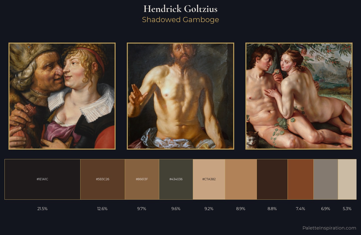 Hendrick Goltzius Palette 5 — Shadowed Gamboge