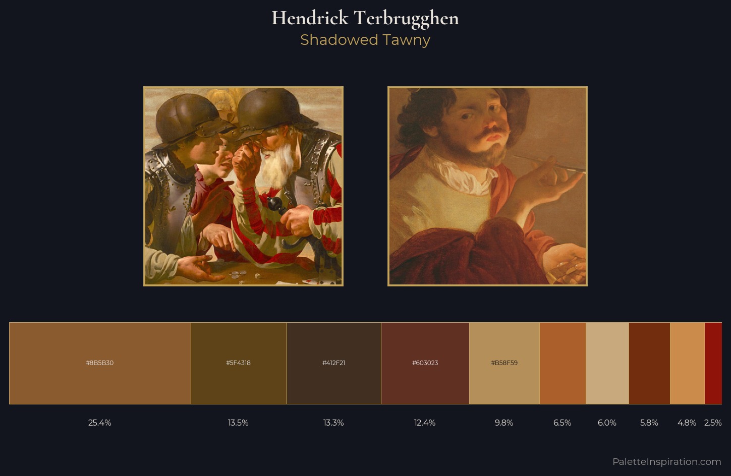 Hendrick Terbrugghen Palette 4 — Shadowed Tawny